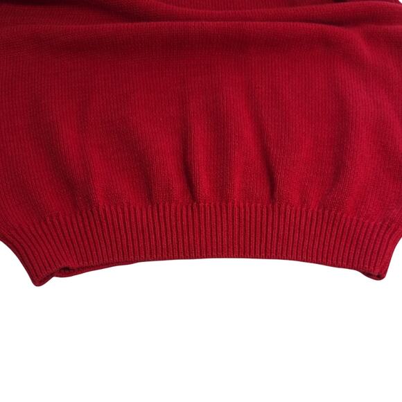 Northwest Territory Mens Sz L Red Y2K Preppy Grandpa Classic Christmas Knit Vest - Picture 6 of 9